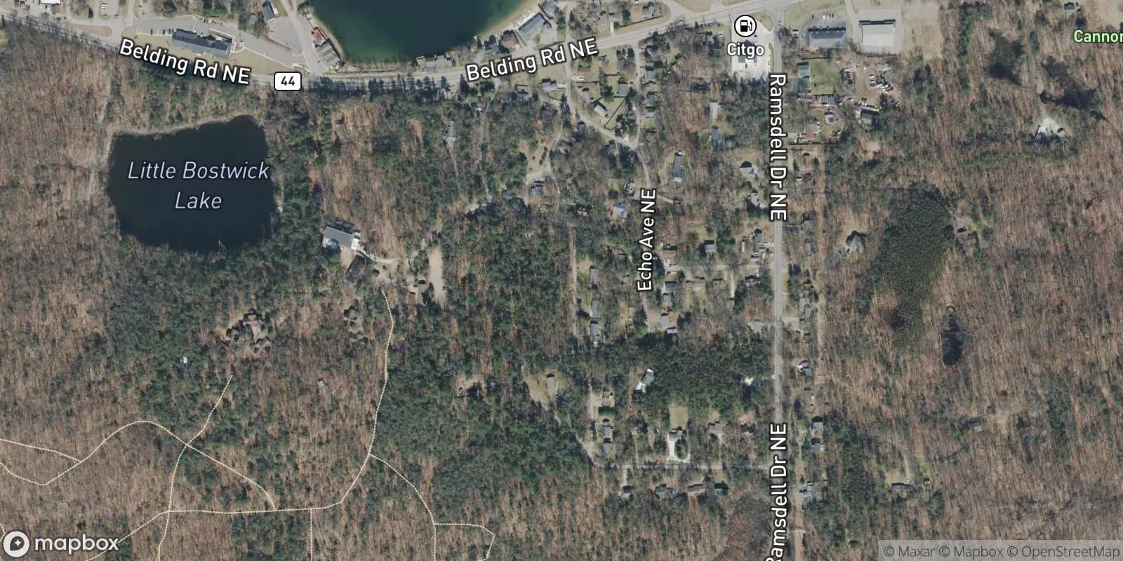 The Pines Ramsdell Subdivision — satellite view