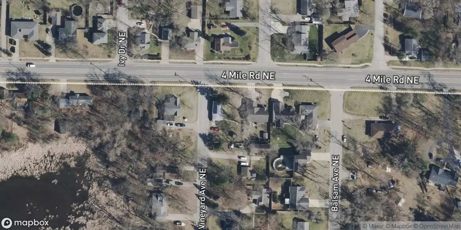 Kreft Plat, Amended Plat of Lot 1 and Vacated Portion of Vineyard Avenue — satellite view