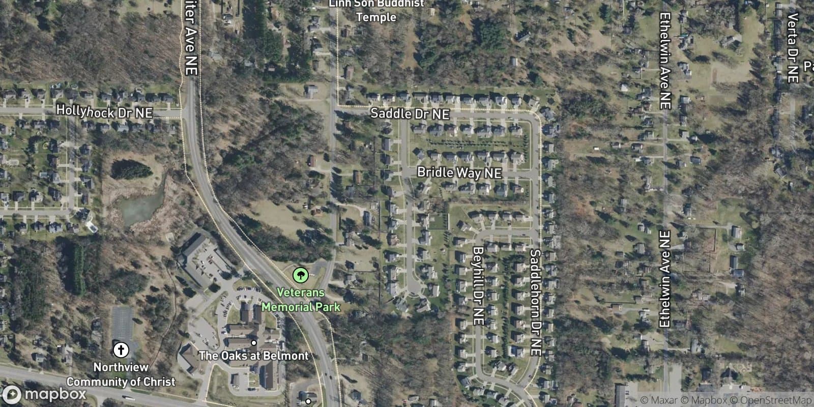 Belmont Village Green — satellite view