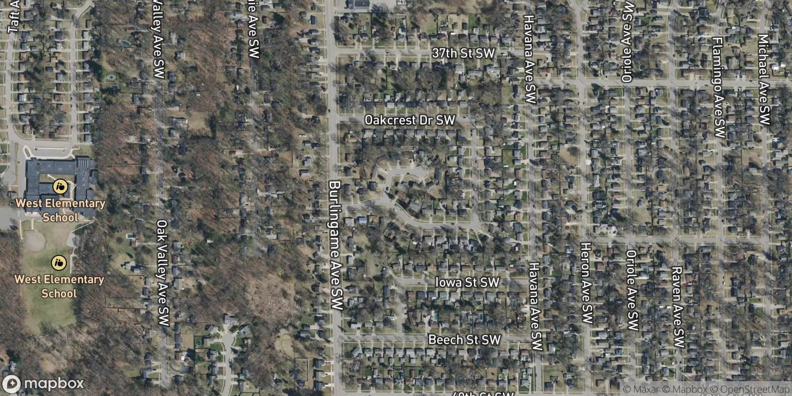 Parkland Estates — satellite view