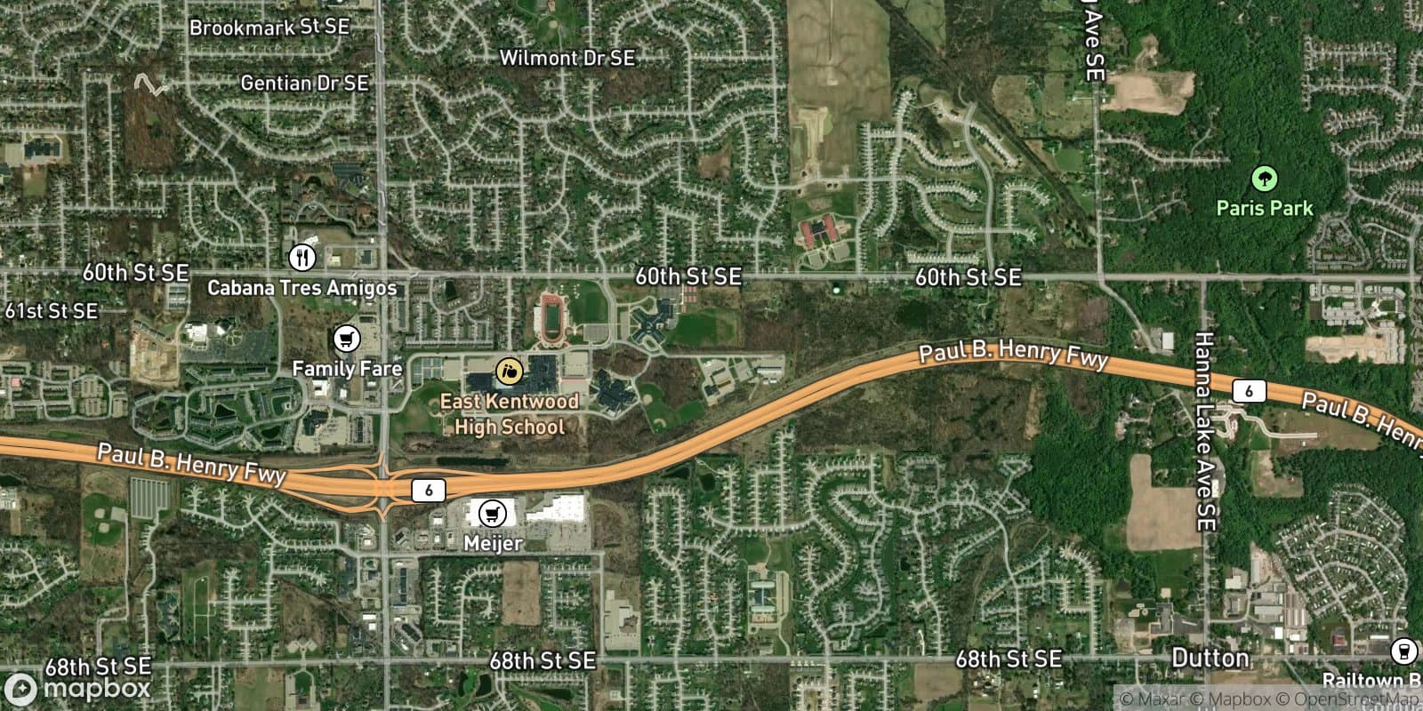 Campus Estates Area — satellite view