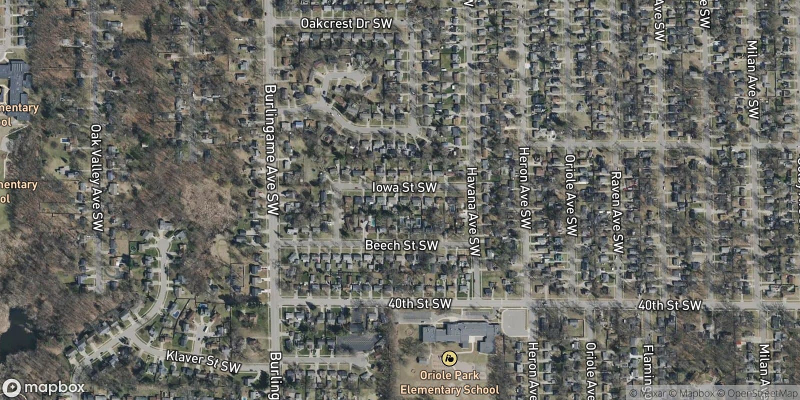 Parkwood Add. — satellite view