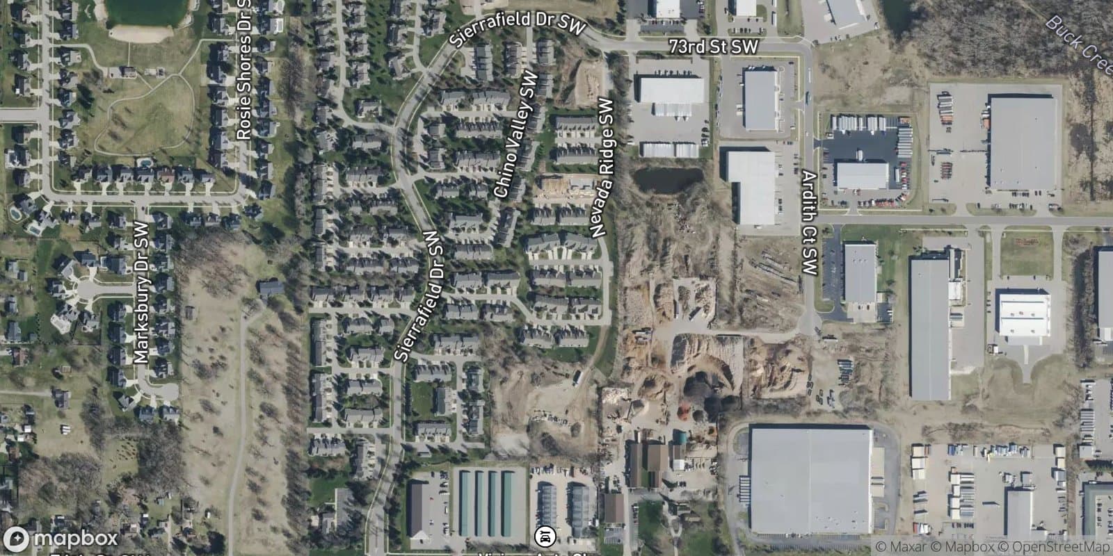 The Trails of Sierrafield — satellite view