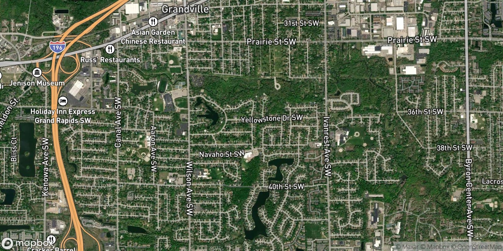 Wyoming Ranches — satellite view