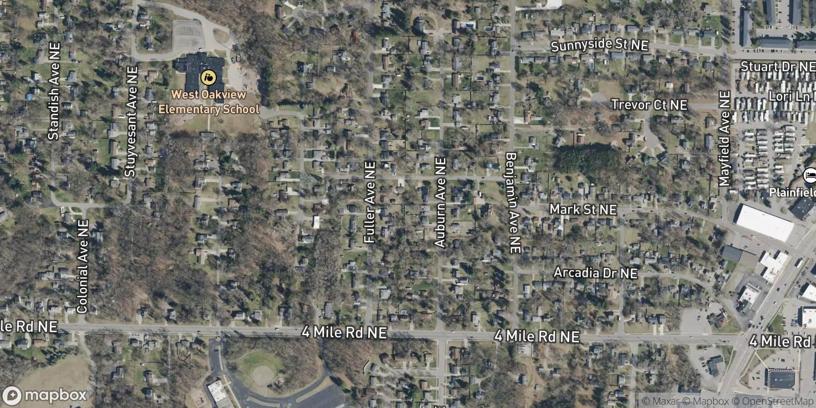 Plainfield Park — satellite view