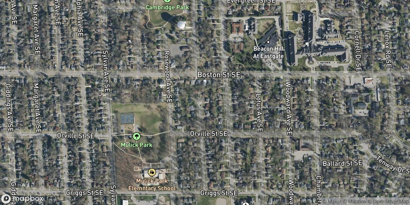 Mulick Park Plat — satellite view