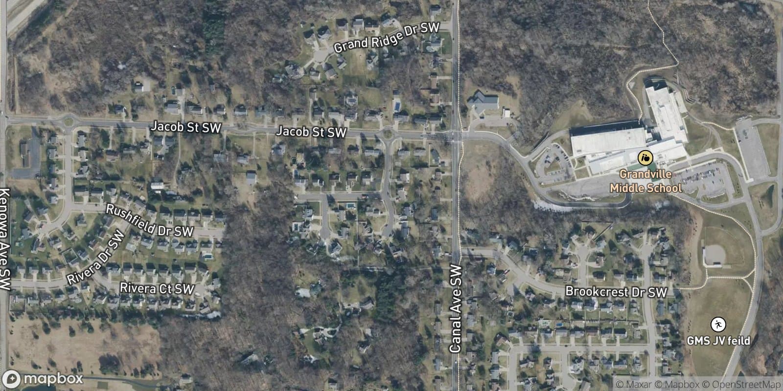 Wyoming Highlands — satellite view