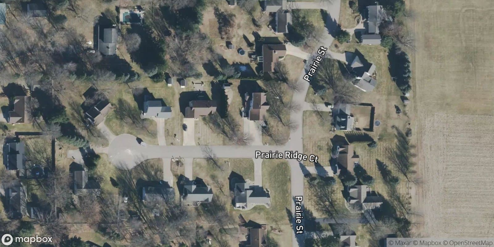 Prairie Ridge Estates — satellite view