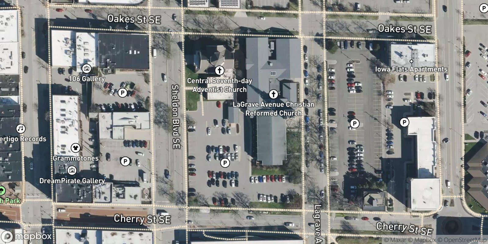Map of Bostwick and Company'S Addition To Grand Rapids, Amended Plat of Lots 1-16 of Block 11 — satellite view