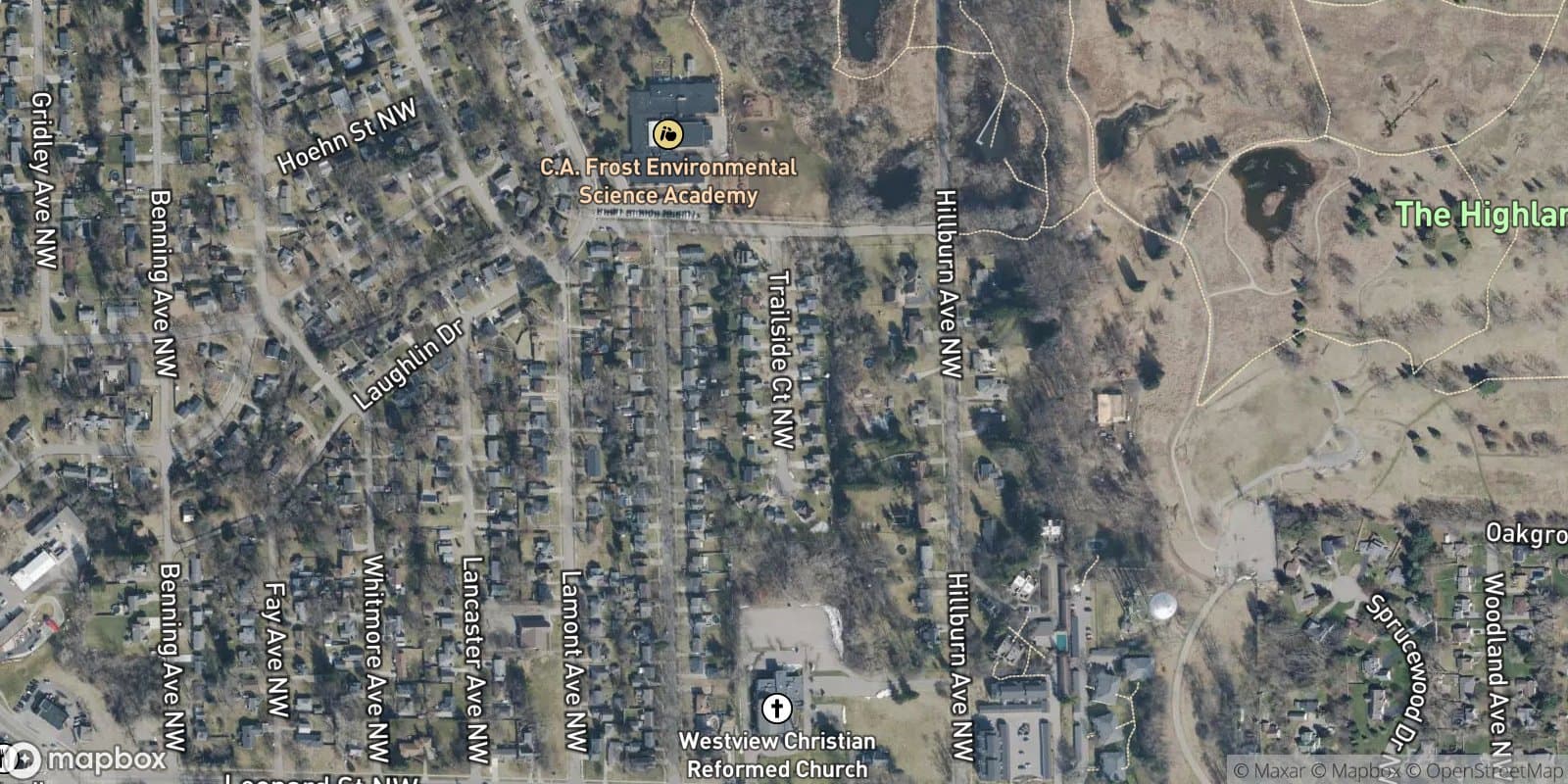 Trail Street Plat — satellite view