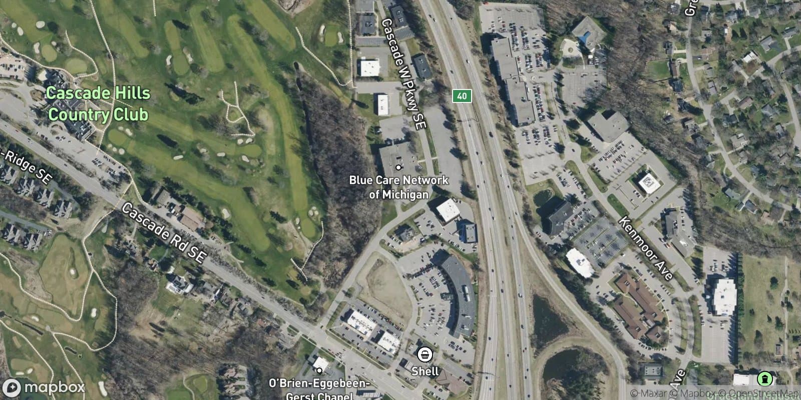 Cascade West — satellite view