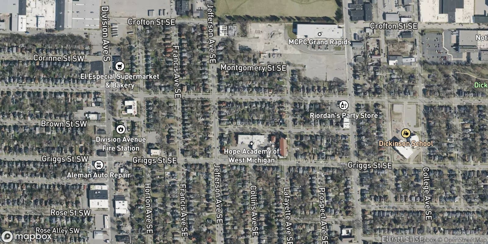 H.E. Thompson Add. — satellite view