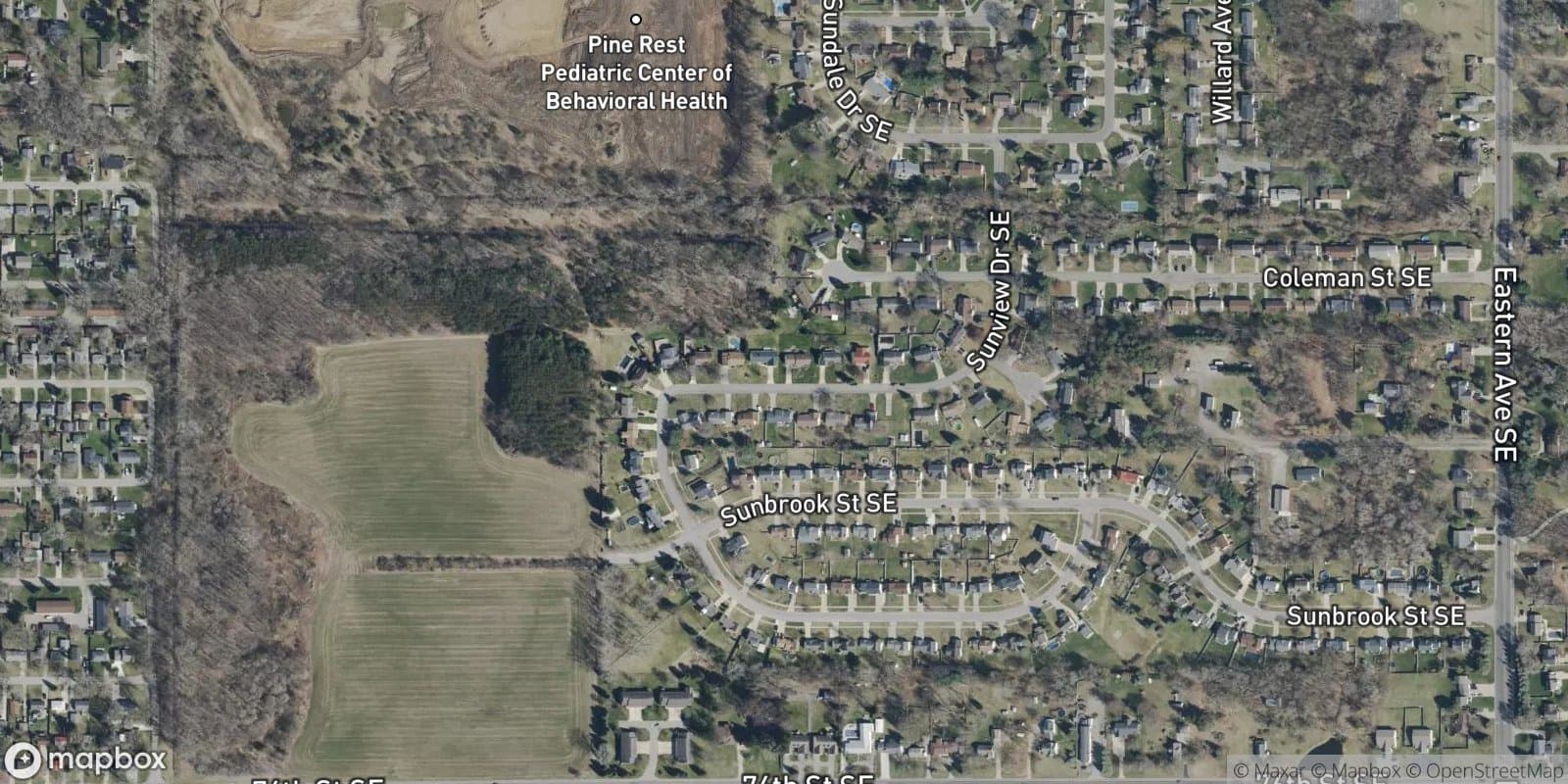 Sunset Meadows No.3 — satellite view