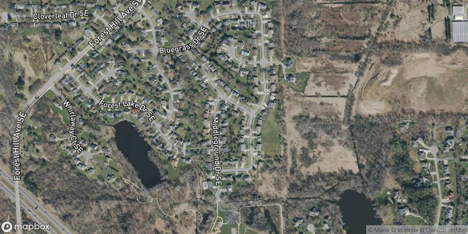 Bluegrass Meadows — satellite view