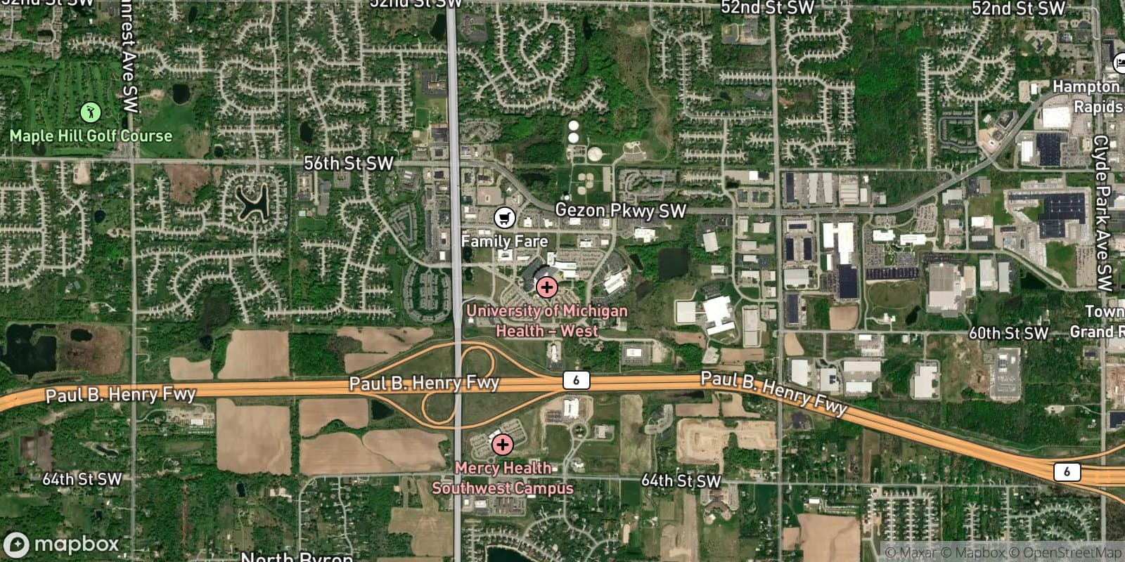 Metro Health Village — satellite view