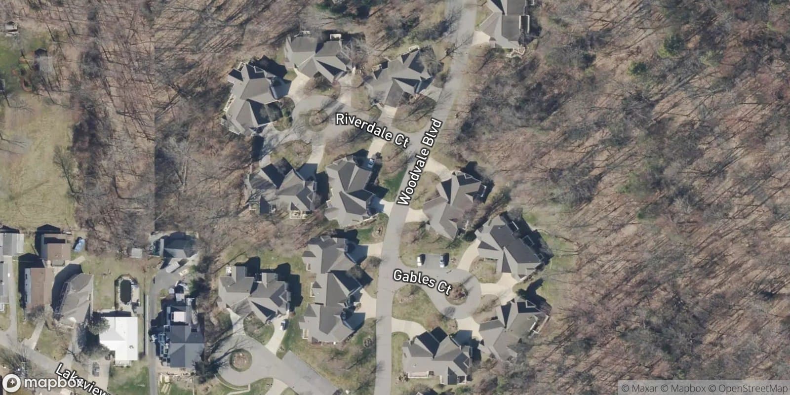 The Gables — satellite view