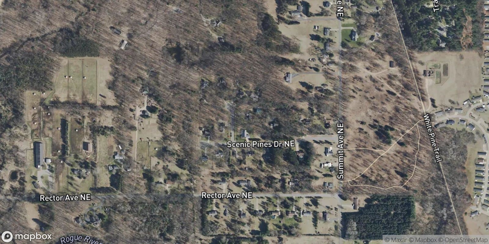 Crystal Pines — satellite view