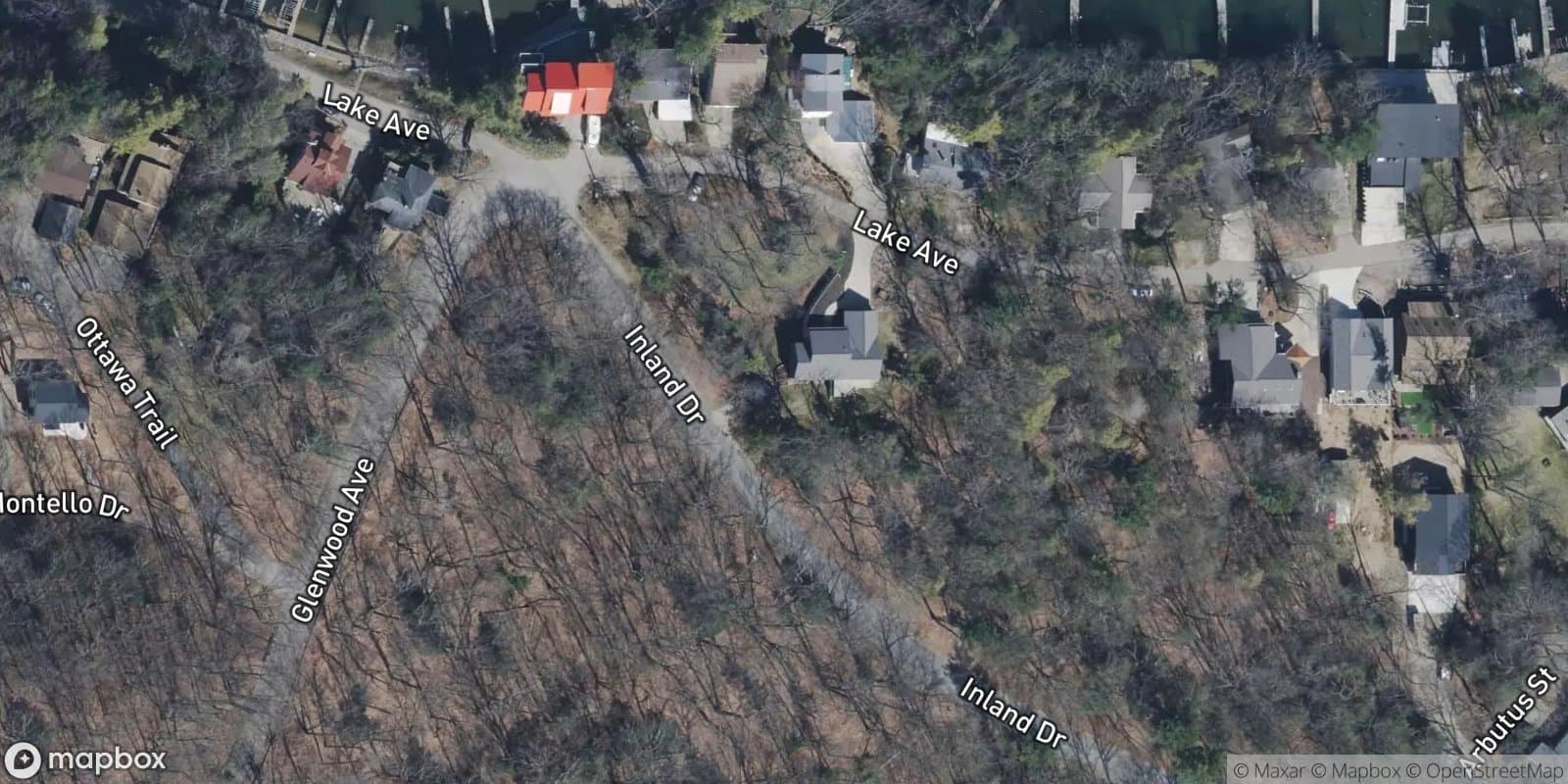 Plat of Port Sheldon Beach — satellite view