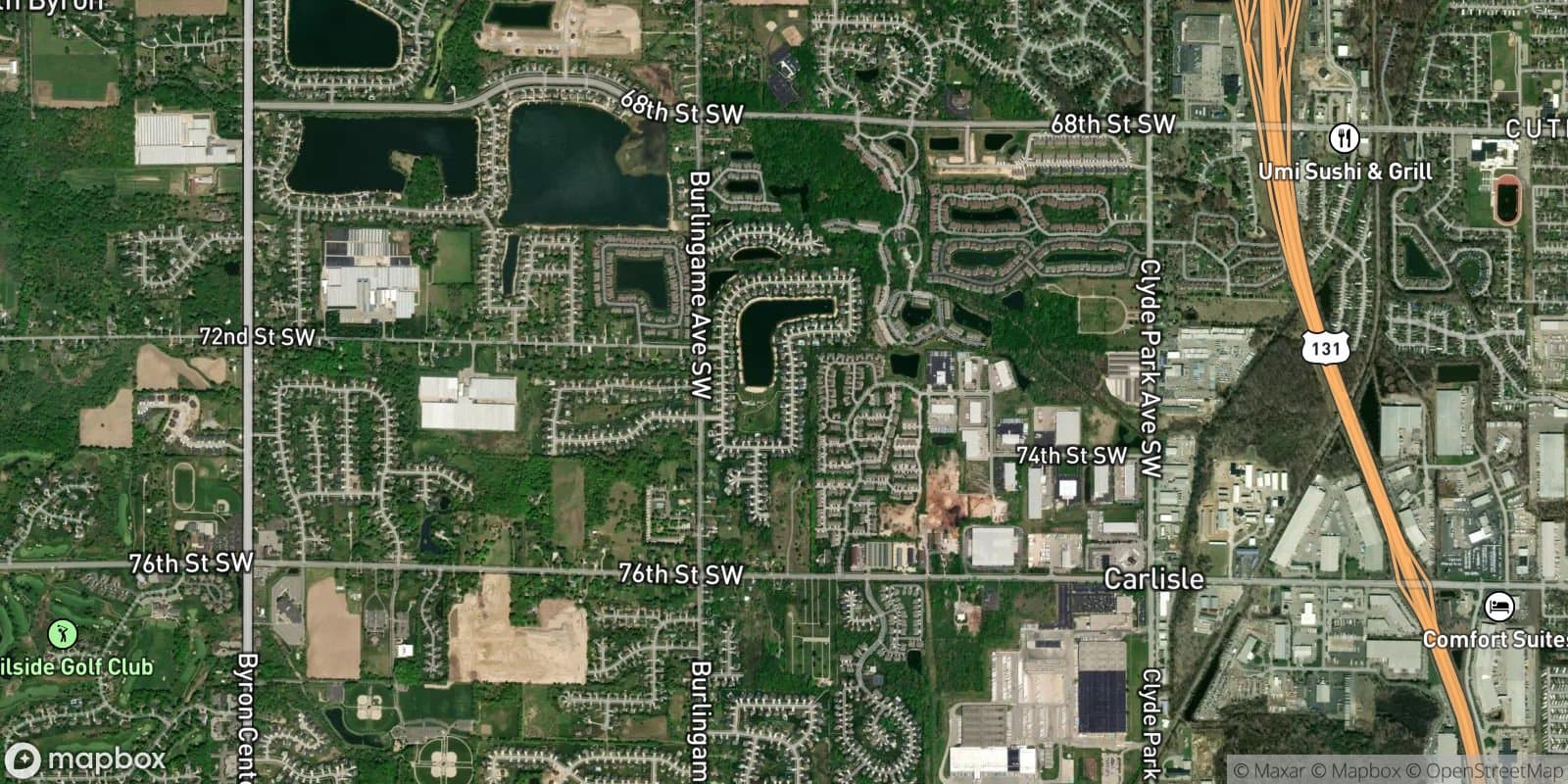 Providence Lake — satellite view