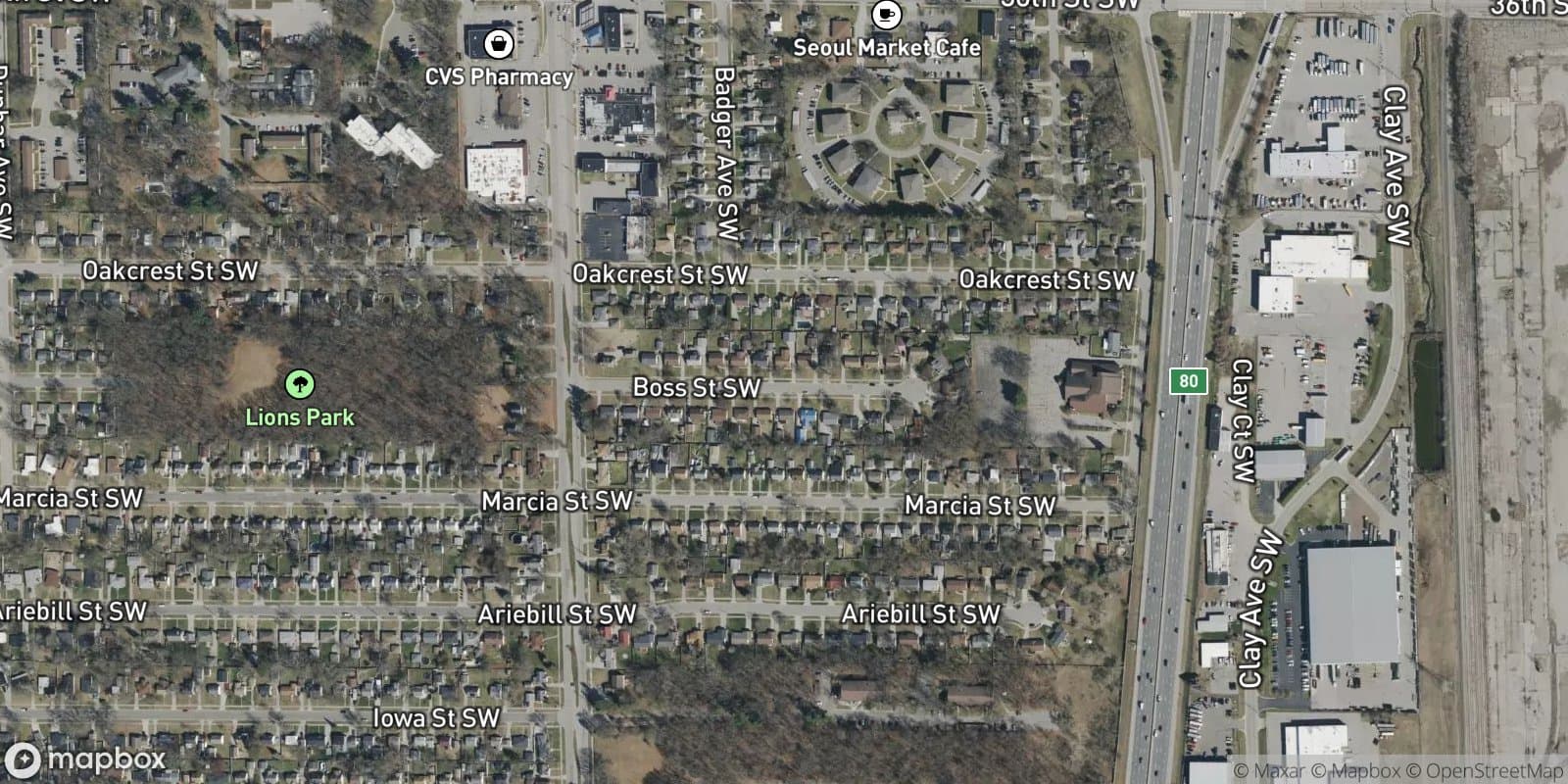 W.J. Boss Estates — satellite view