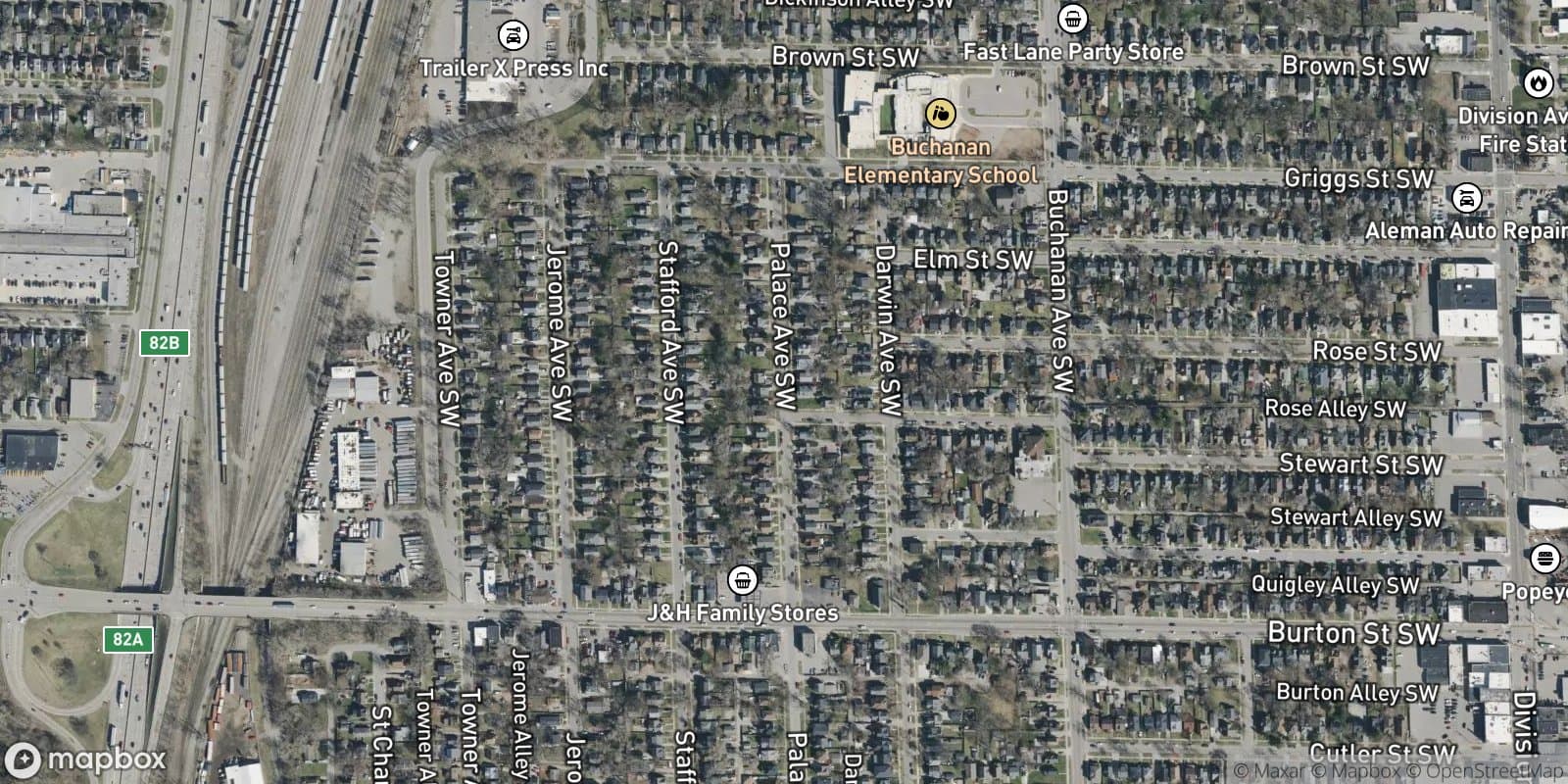 Bear & Kirtland Add. — satellite view