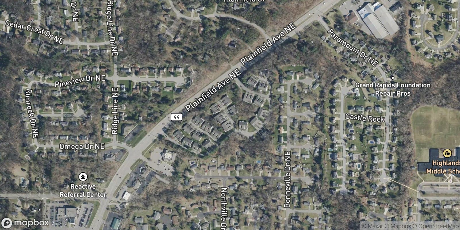 Rockhill Condominiums — satellite view