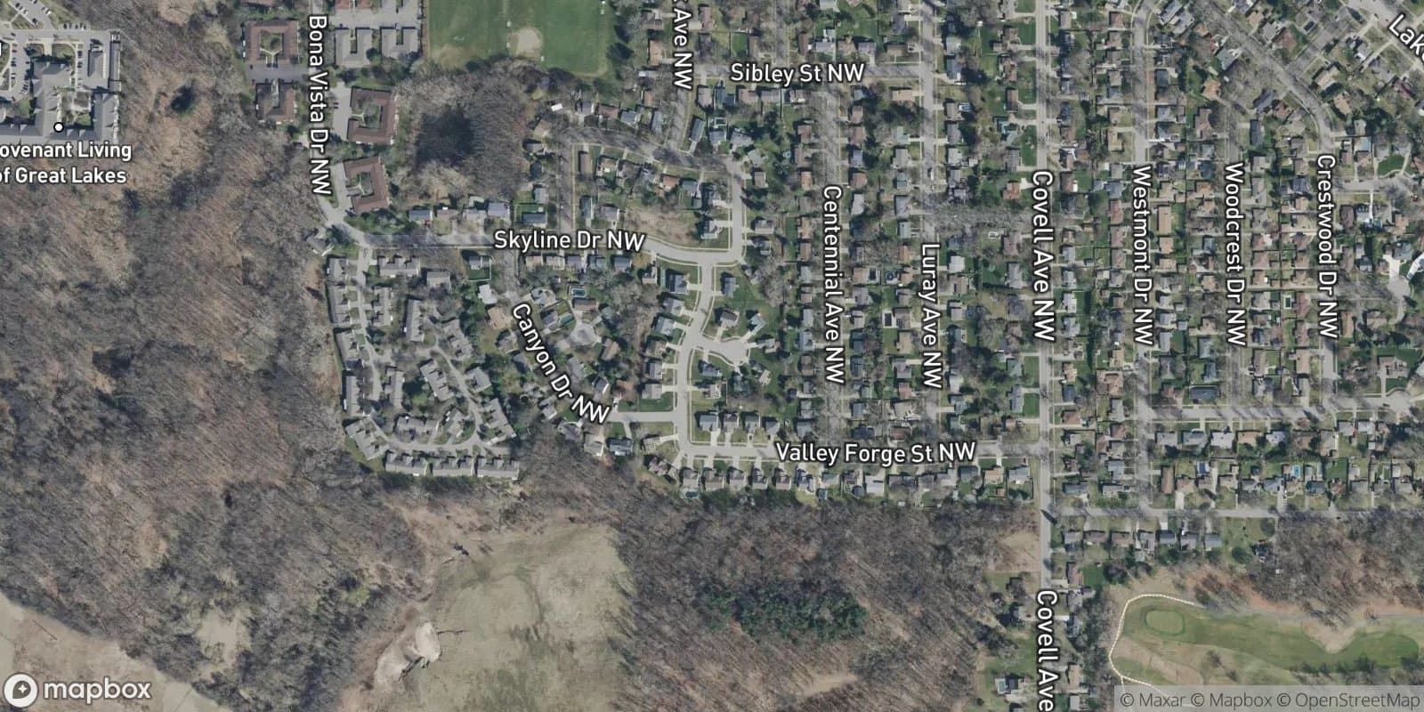 Valley Forge — satellite view