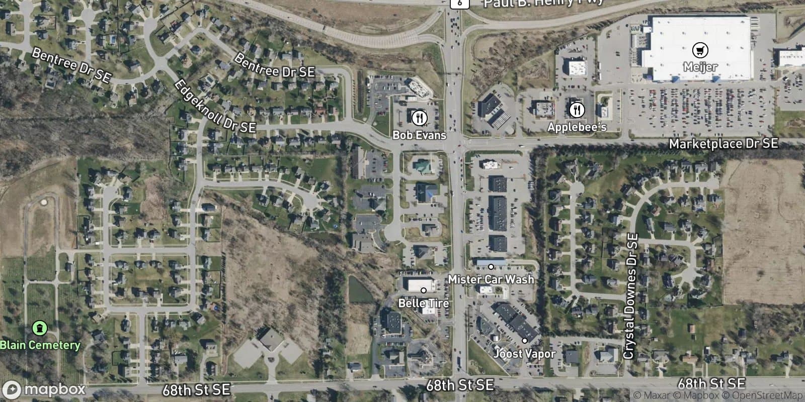 Crossings Office Park Subdivision — satellite view
