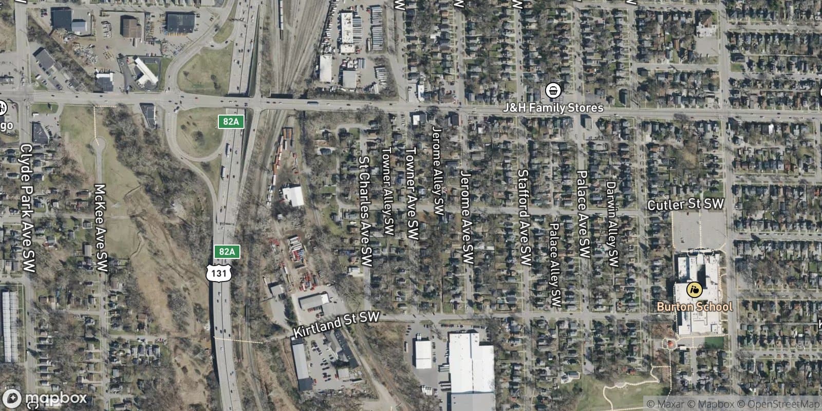 Village of South Grand Rapids — satellite view