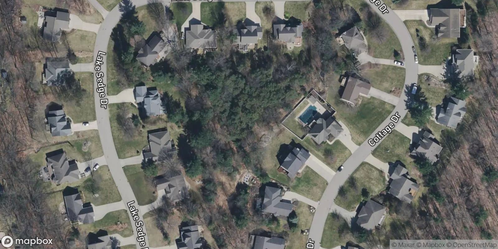 Cottage Hills — satellite view
