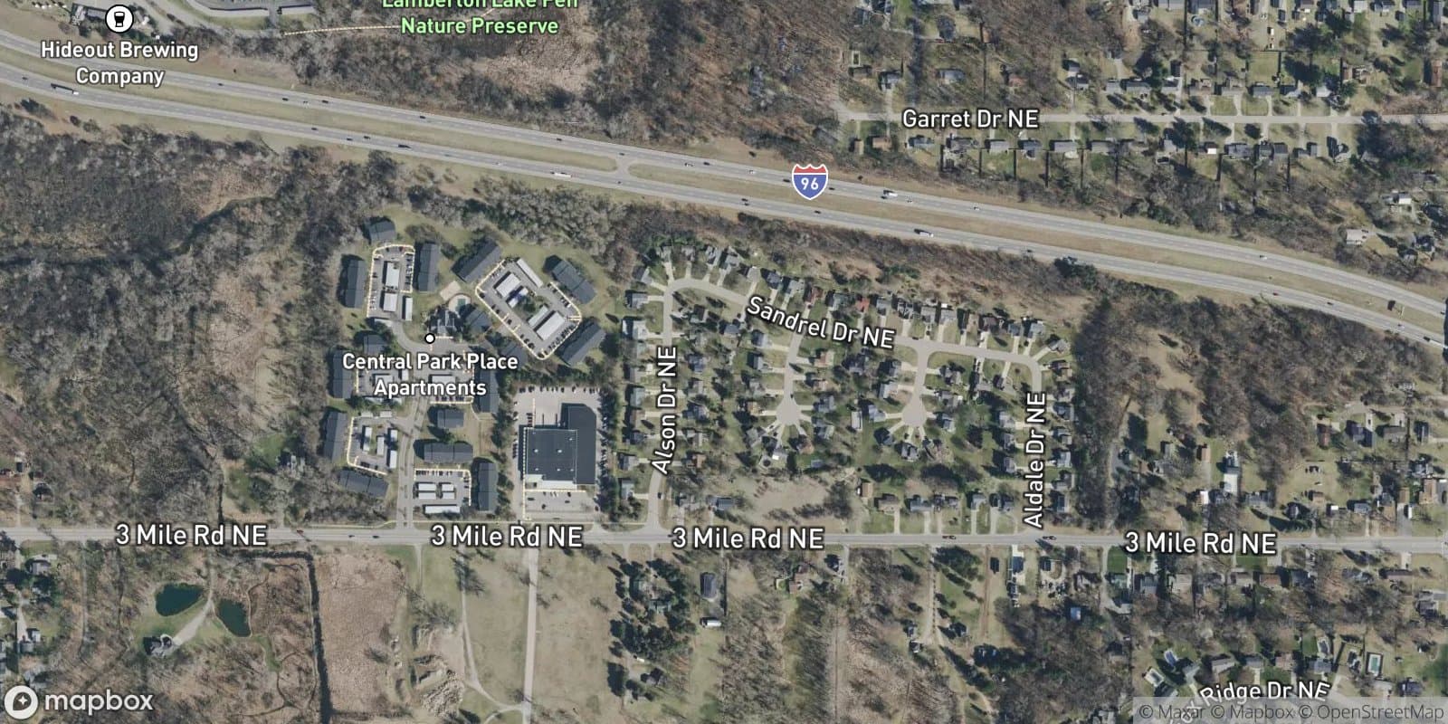 Hillside Estates — satellite view