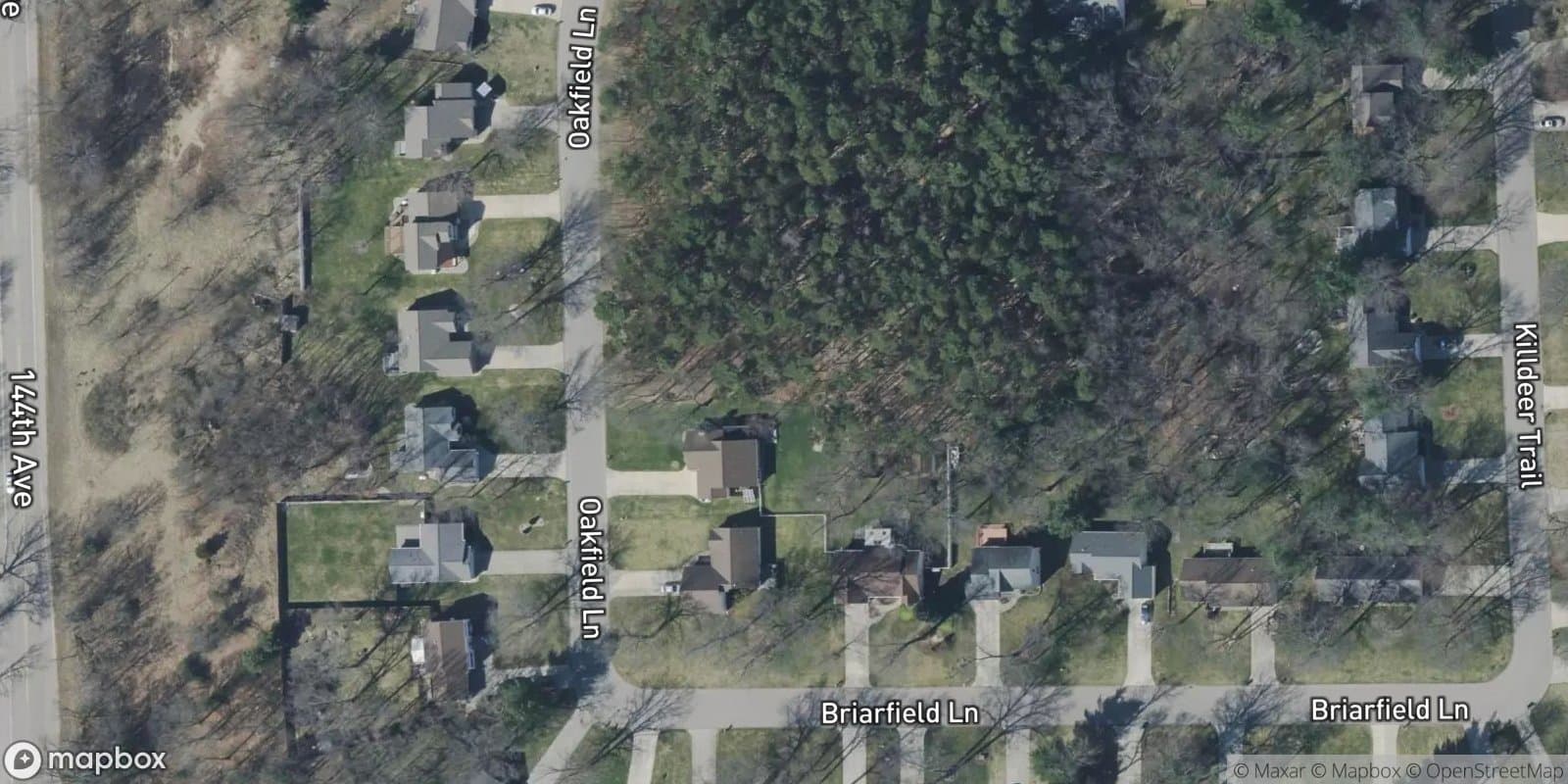 Woodlands — satellite view