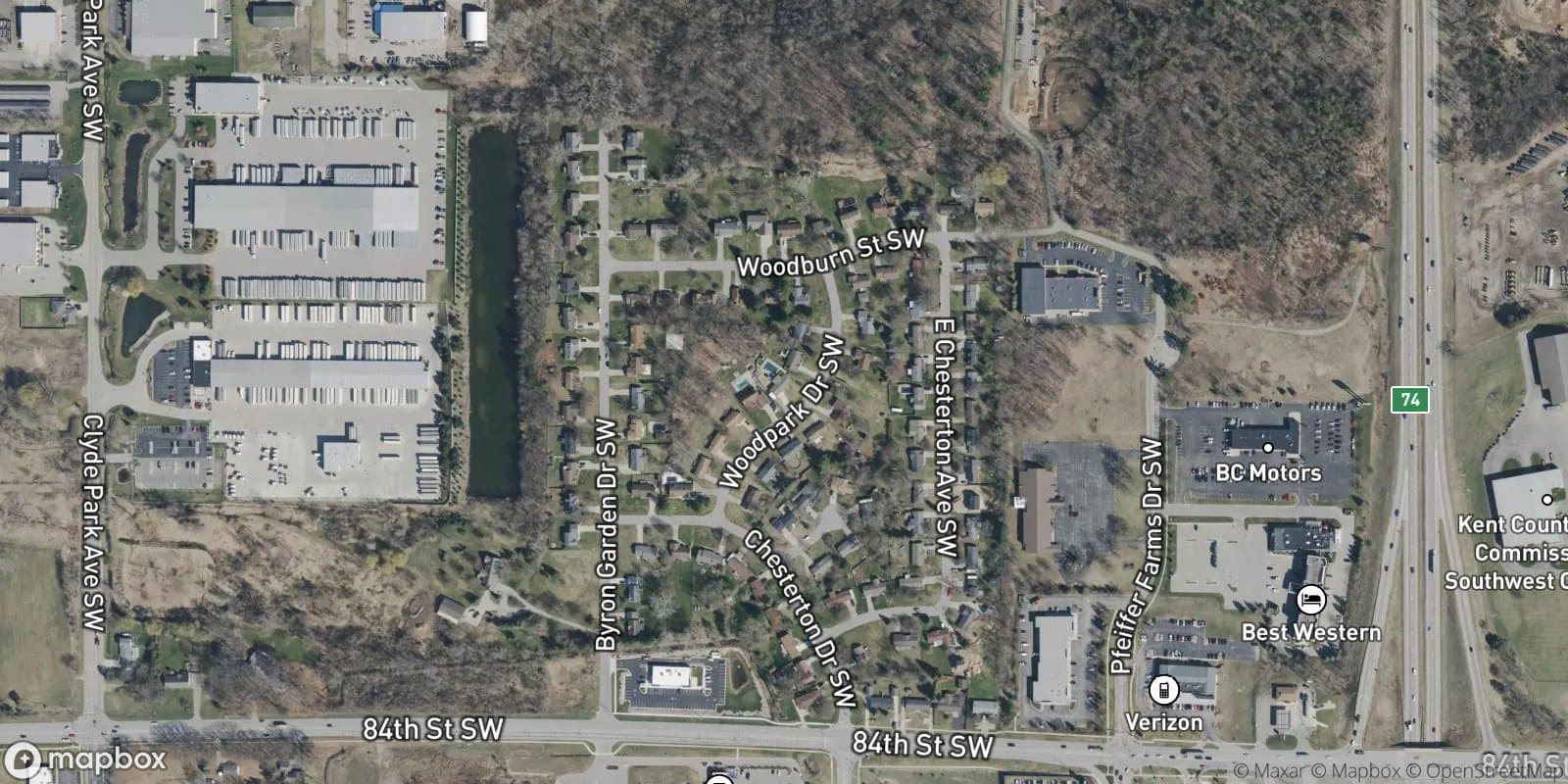 Byron Garden Estates — satellite view