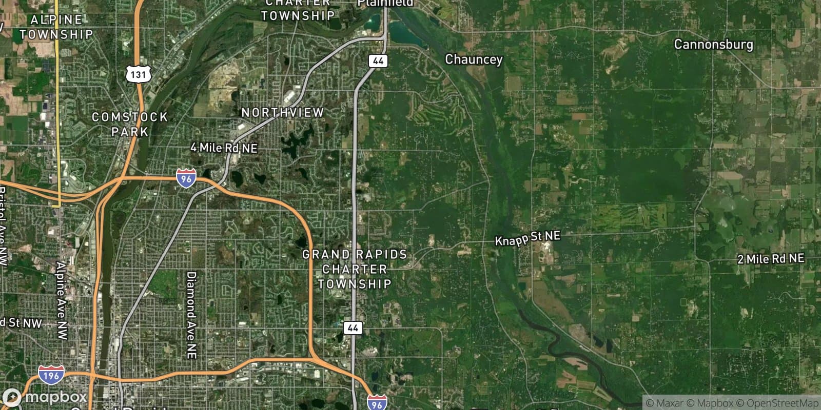 3 Mile Rd & Knapp St Area — satellite view