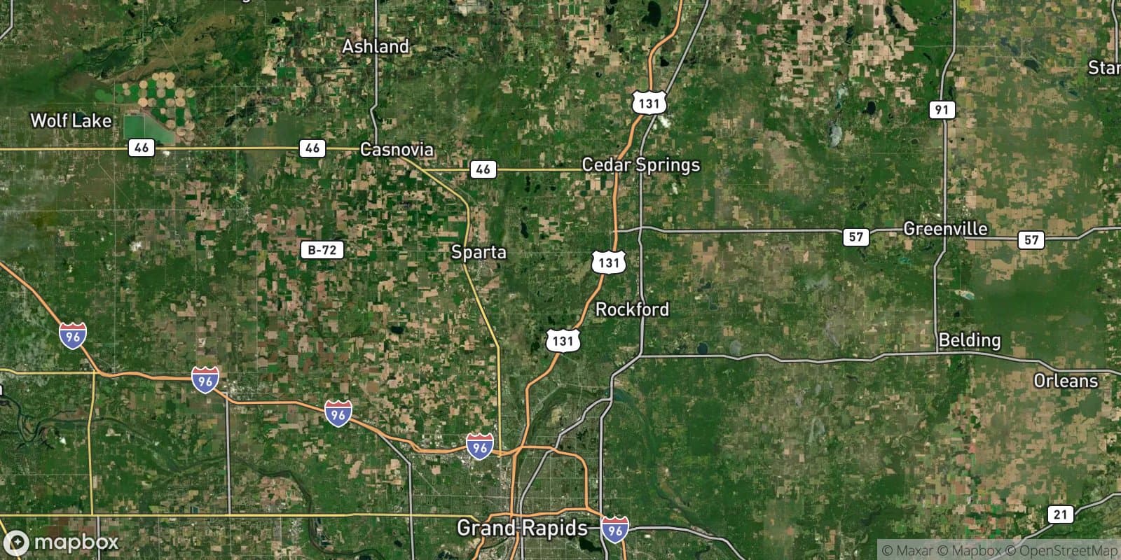 Pine Island Dr & Algoma Ave Area — satellite view