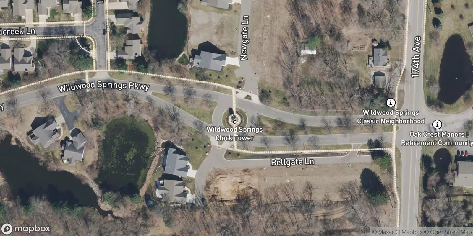 The Gatehouses at Wildwood Springs — satellite view