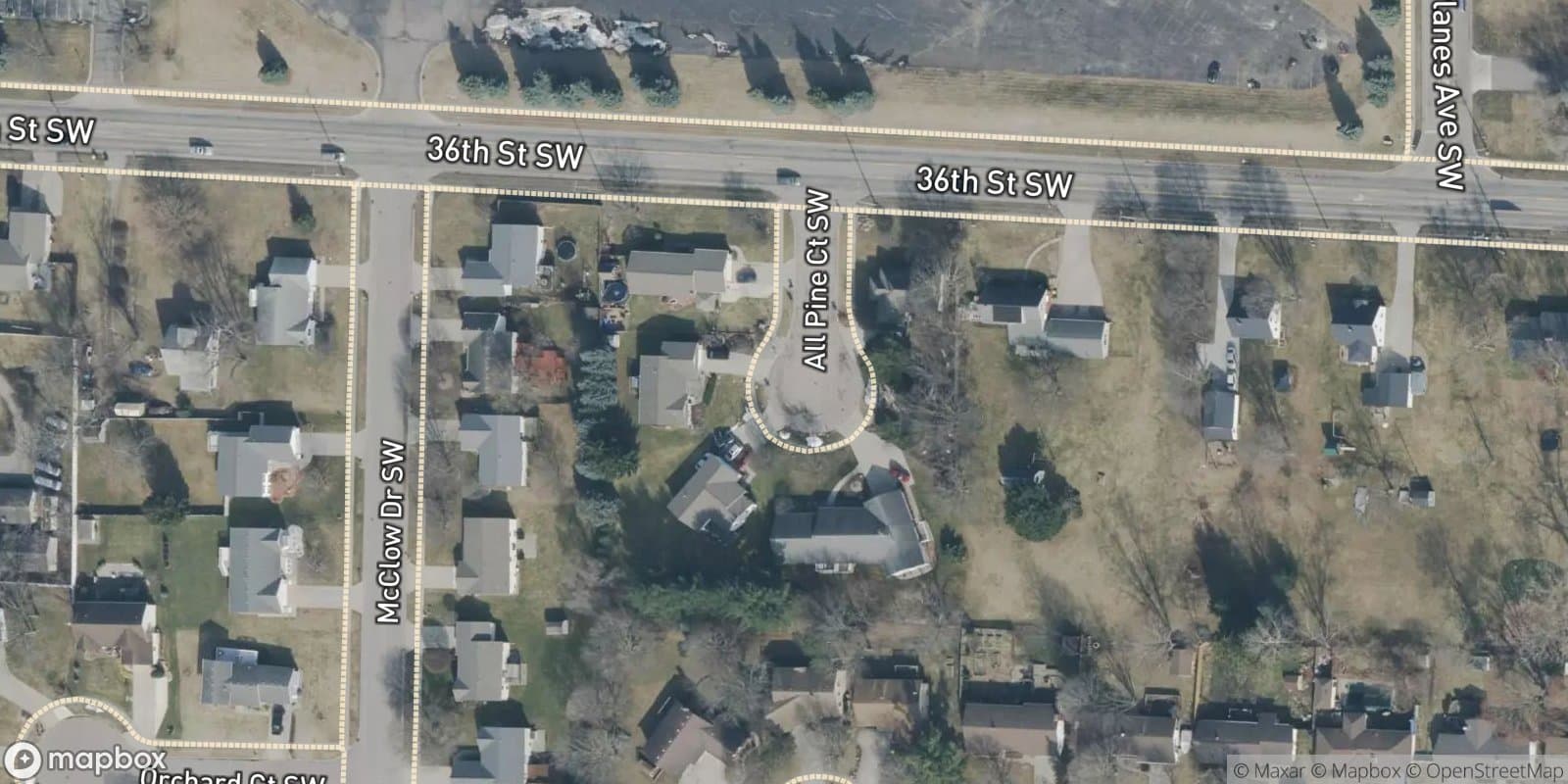 Friendship Plat Recorded 4/18/97 — satellite view