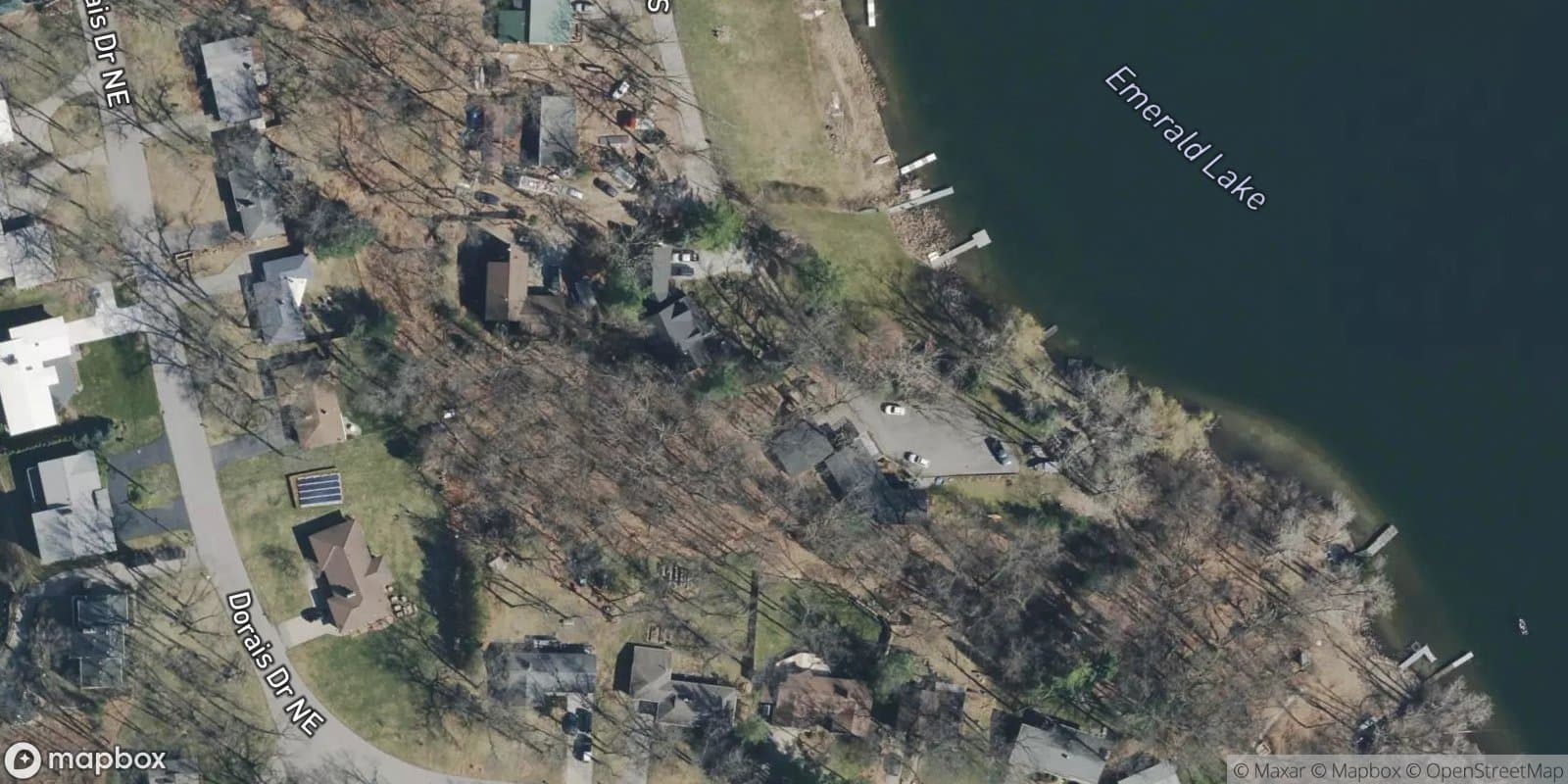 Emerald Lake Terraces, Amended Plat of Lots 1, 2, 3, 4, 5, 6, 7, Part of Outlot B, Vacated Pauline St and the Vacated Portion of Shadyside Dr — satellite view