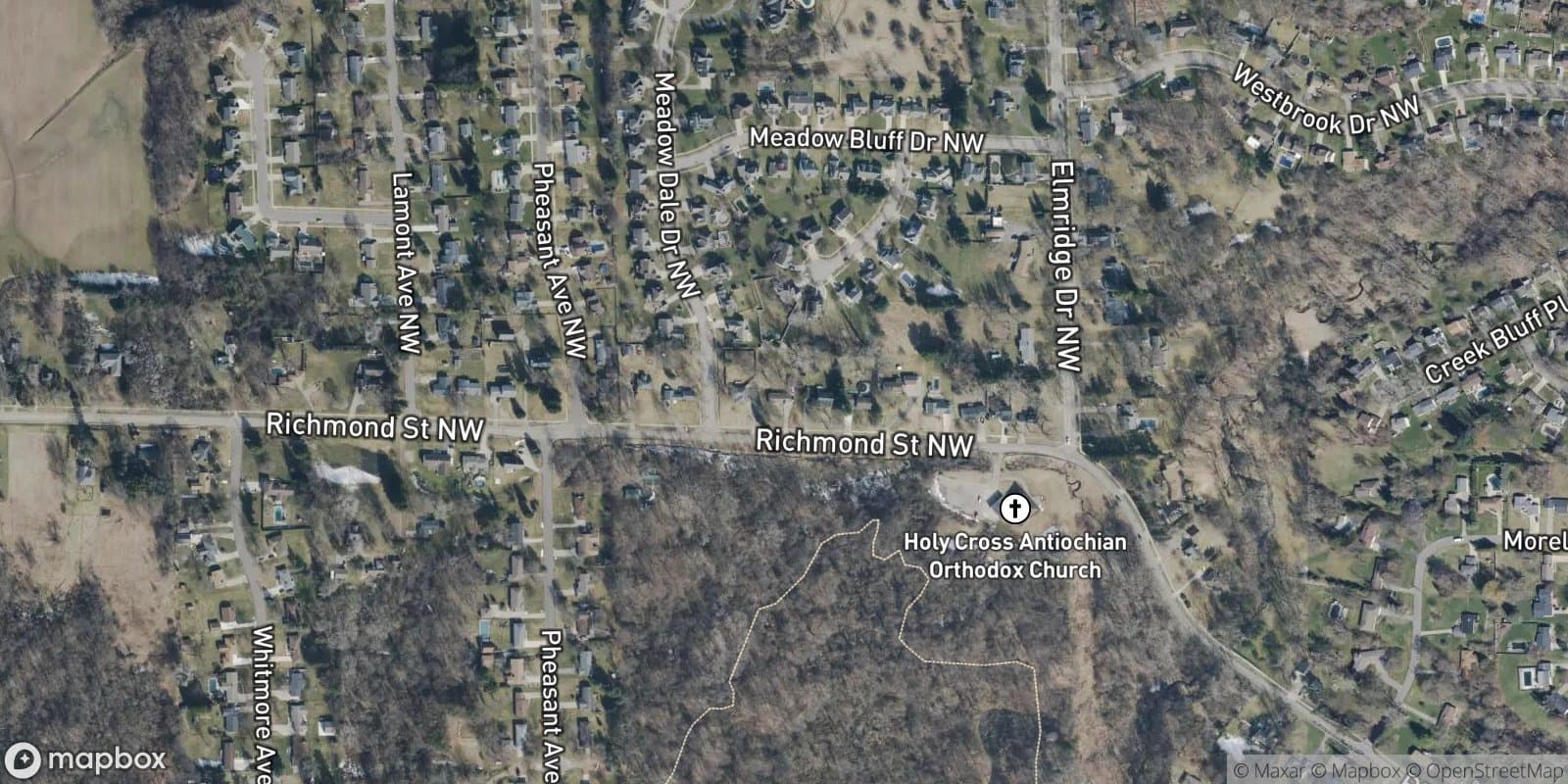 Elm Ridge — satellite view