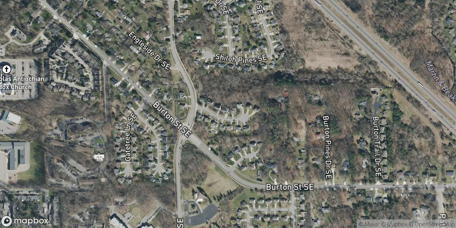 Burton Forest Subdivision — satellite view