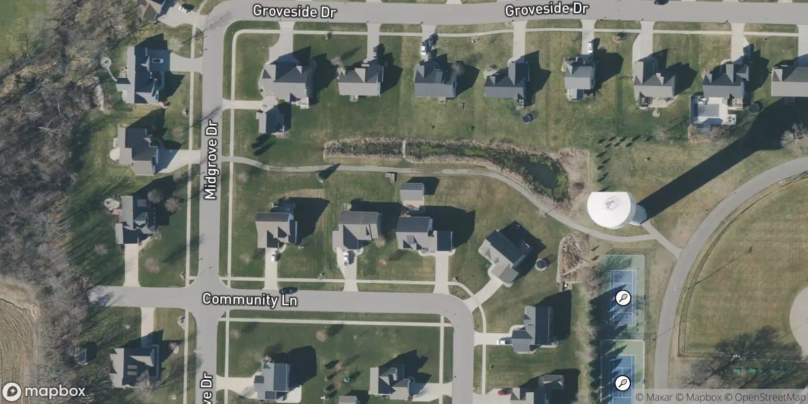 Settlers Grove — satellite view