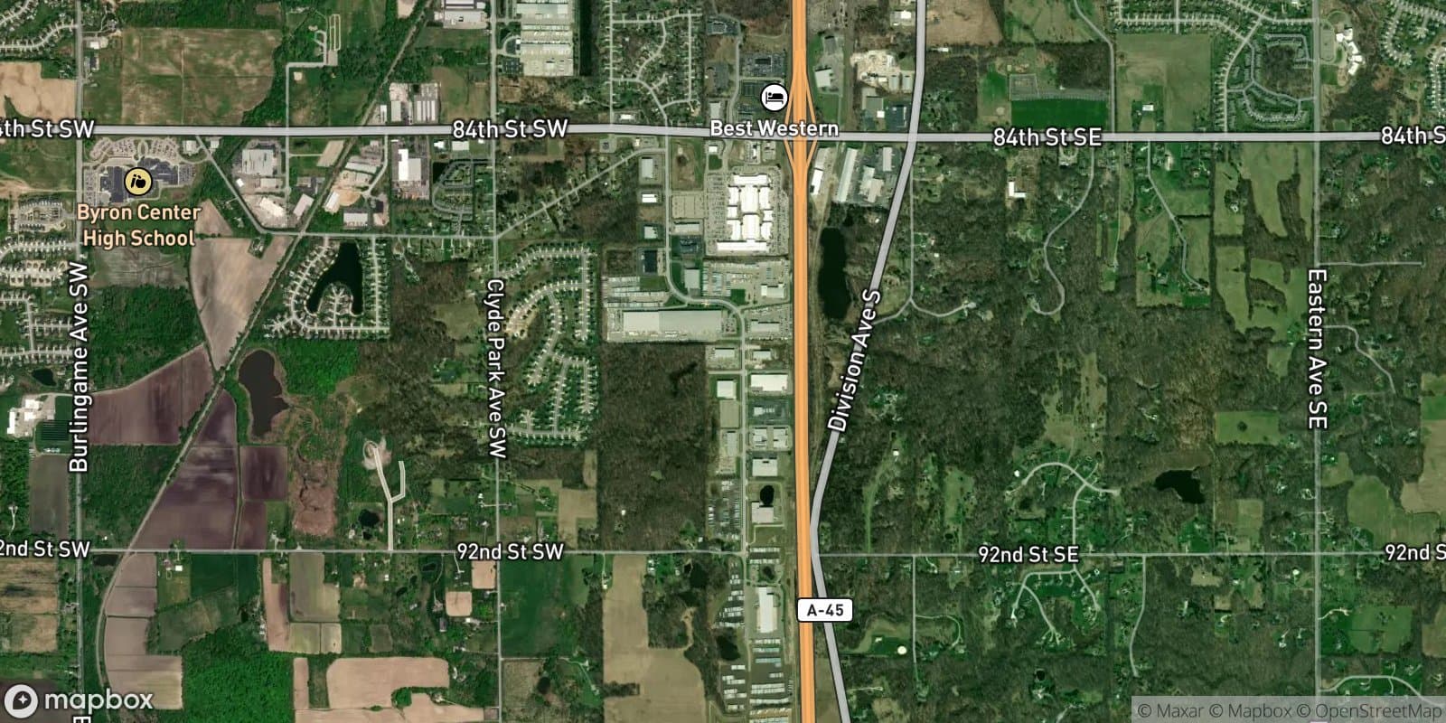 Byron Commerce Center — satellite view