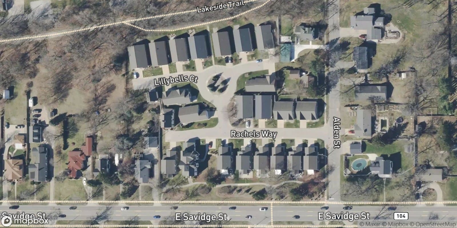 The Cottages at Alden Place — satellite view