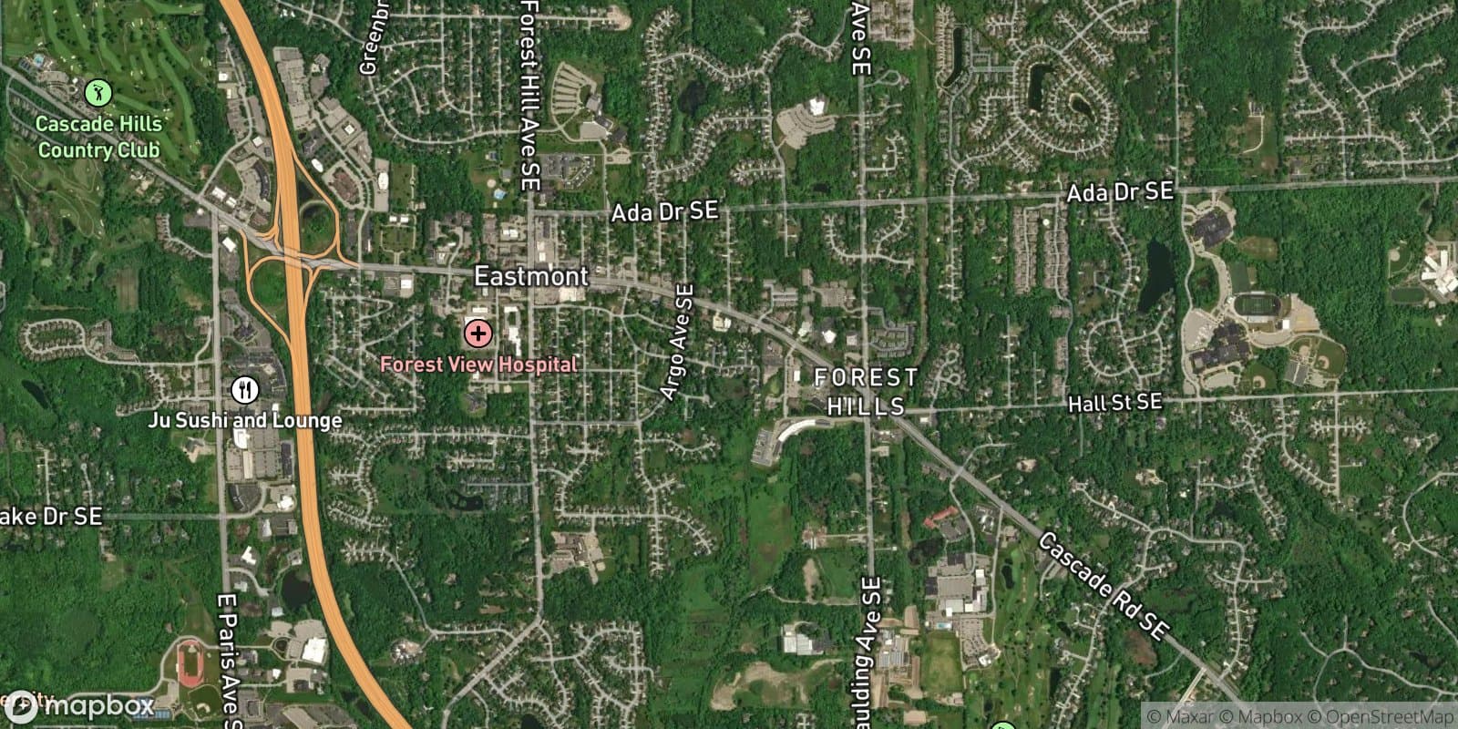 Royal Oak Eatates Sub Area — satellite view