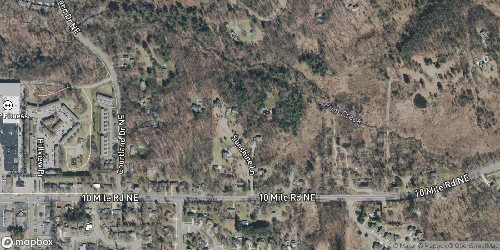 Rum Creek Ridge — satellite view