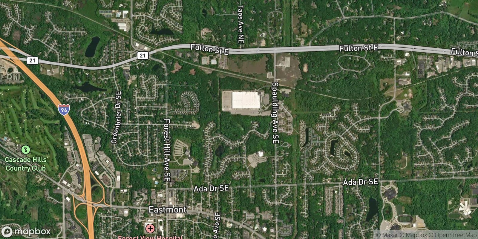 Spaulding Ave & E Fulton St Area — satellite view