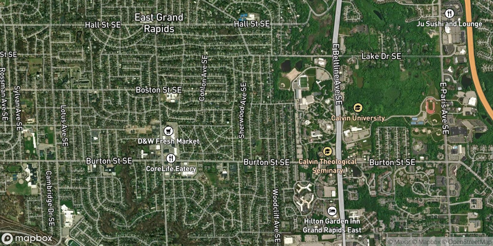 Hampshire Highlands — satellite view