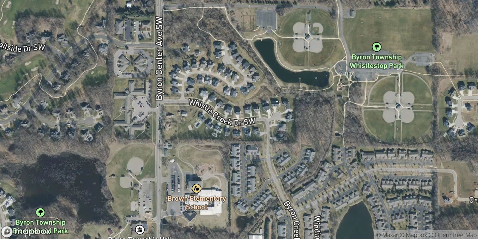 Whistle Creek Estates — satellite view