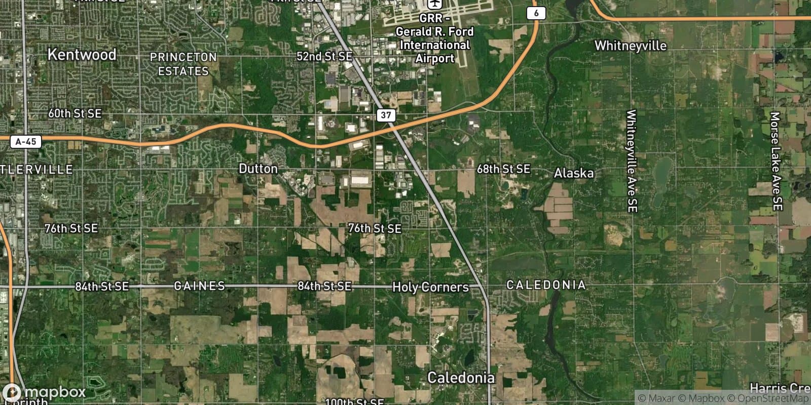 76th St & Broadmoor Ave Area — satellite view