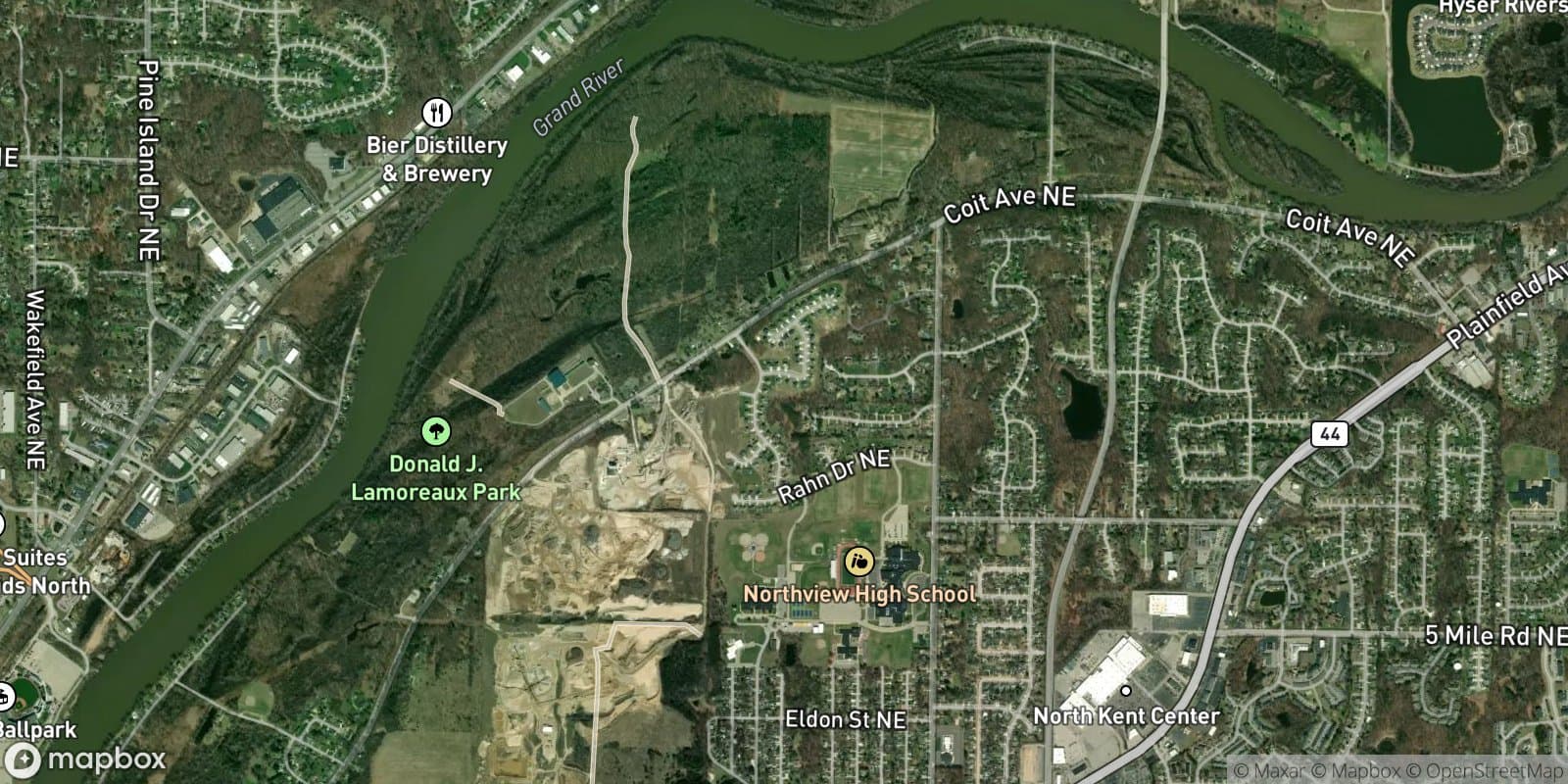Northdale Estates — satellite view